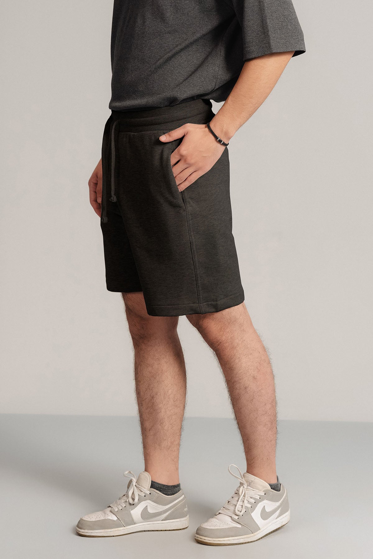 CASUAL DRAWSTRING TERRY SHORTS