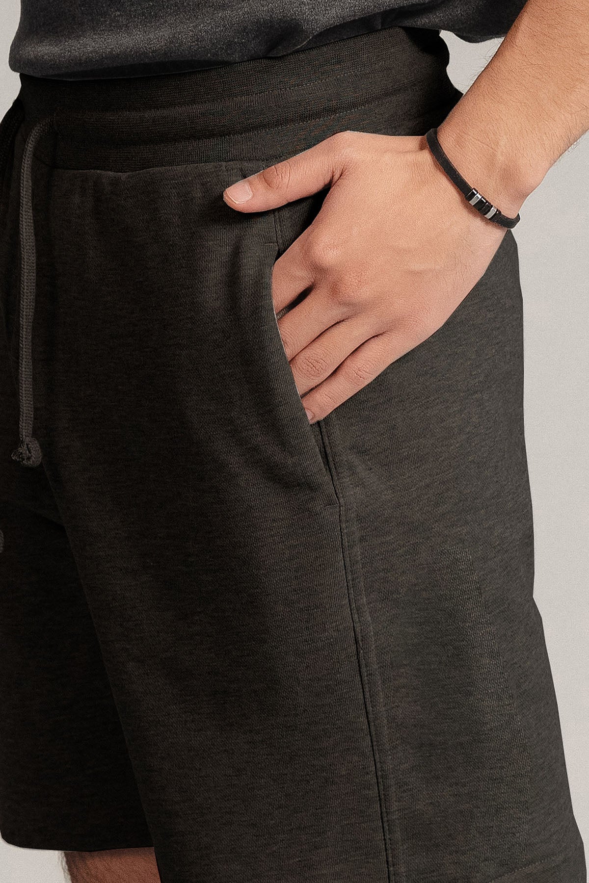 CASUAL DRAWSTRING TERRY SHORTS