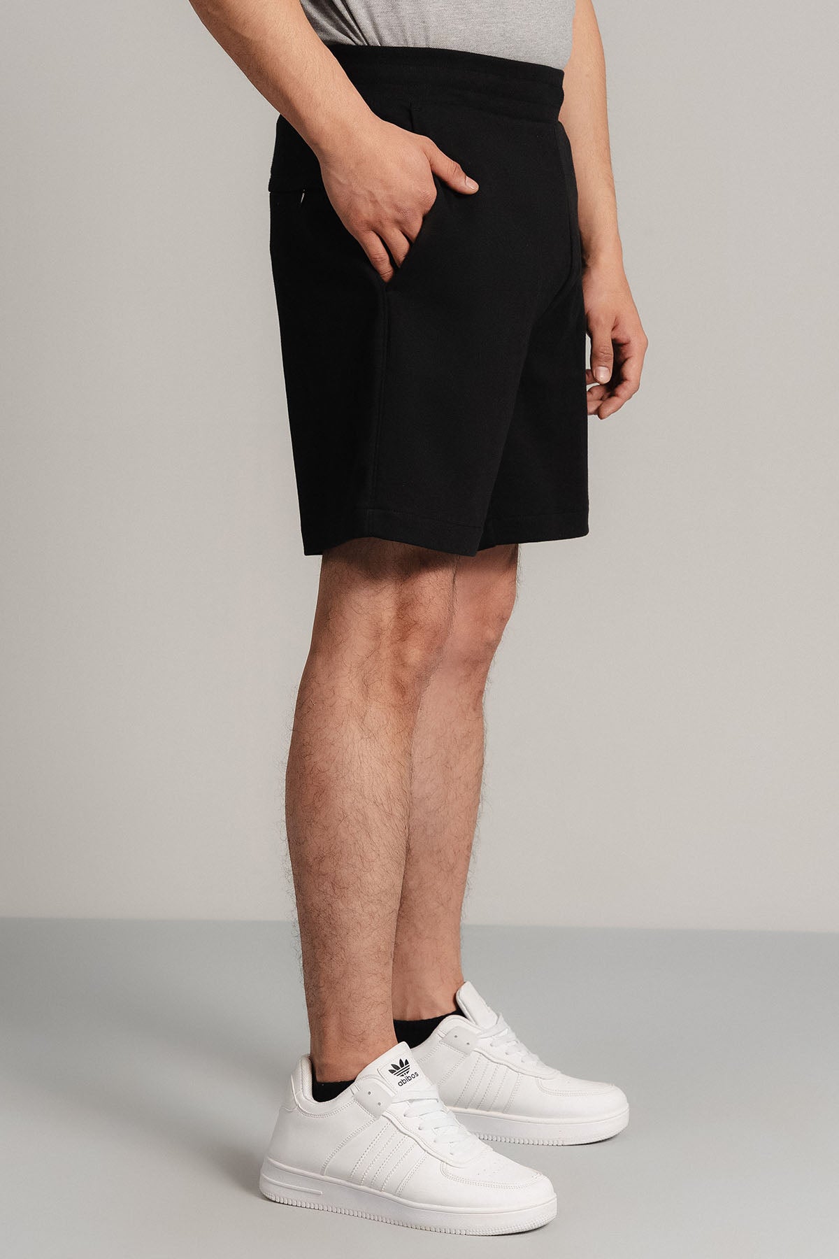 CASUAL DRAWSTRING INTERLOCK SHORTS