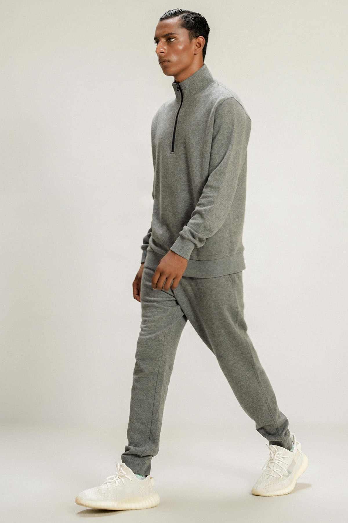 HALF ZIP SWEATSHIRT - PIMA FLEECE