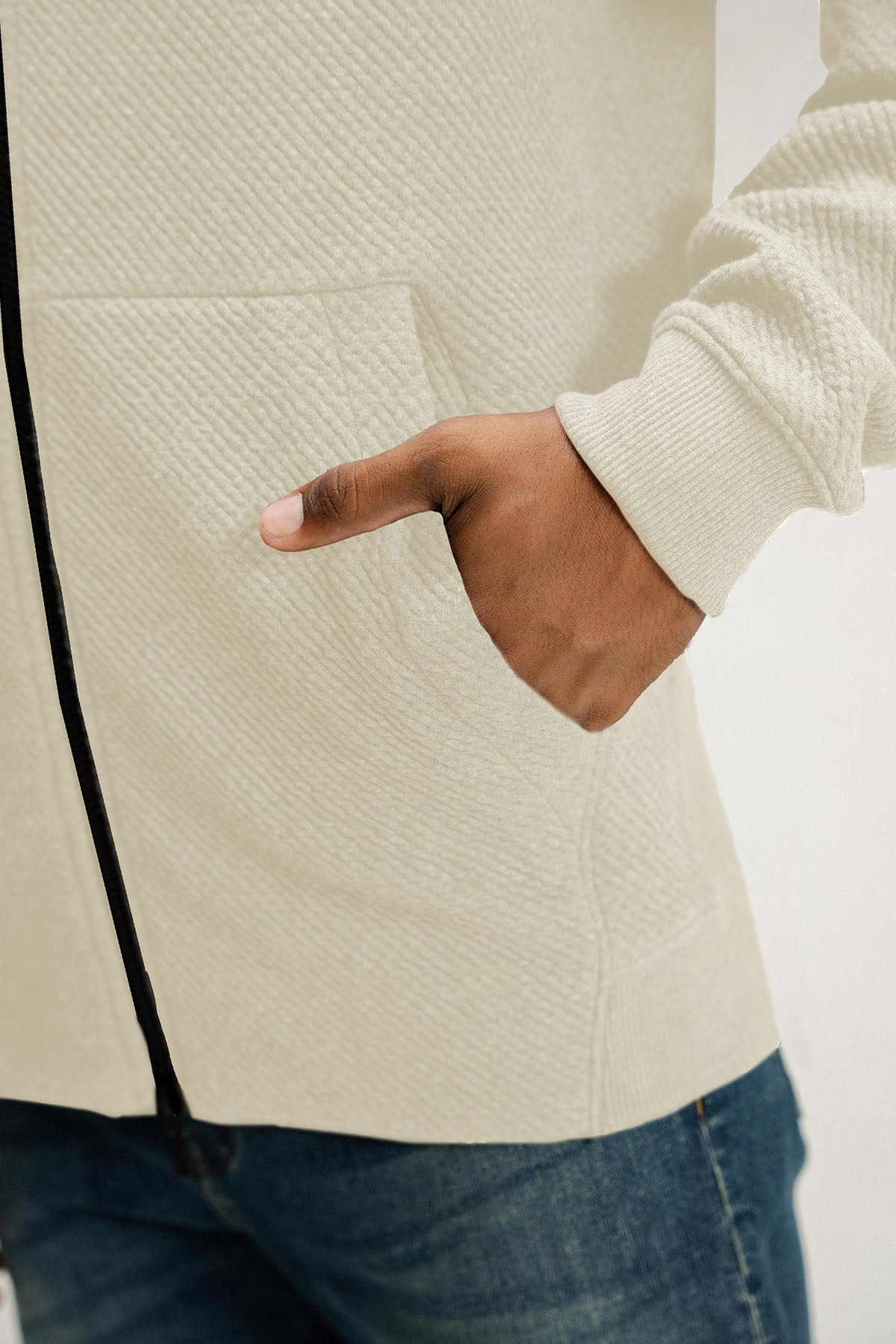 TEXTURED LUXE POCKET ZIP UP JACKET
