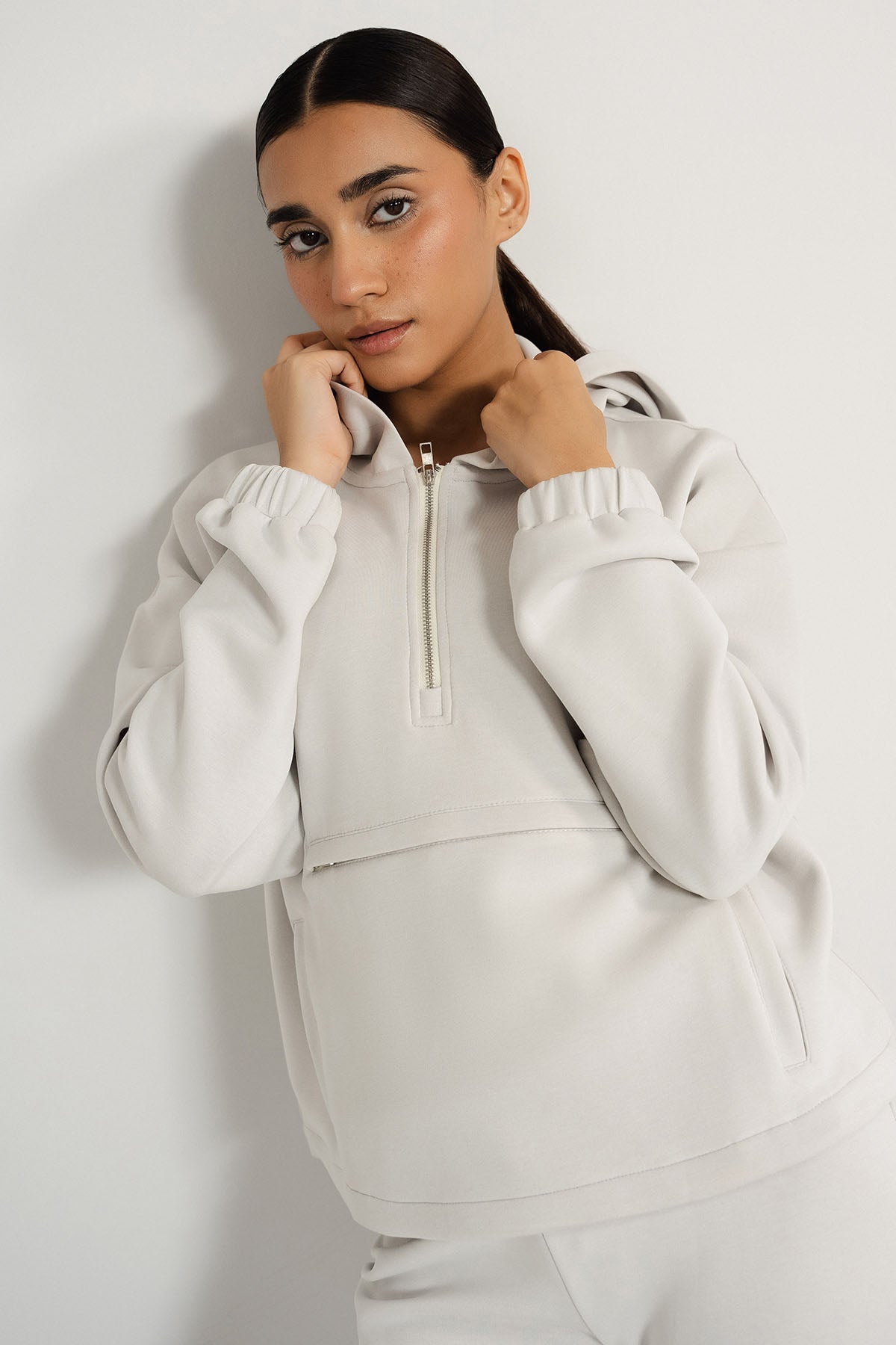 HALF ZIP PULLOVER HOODIE CLOUDLUX