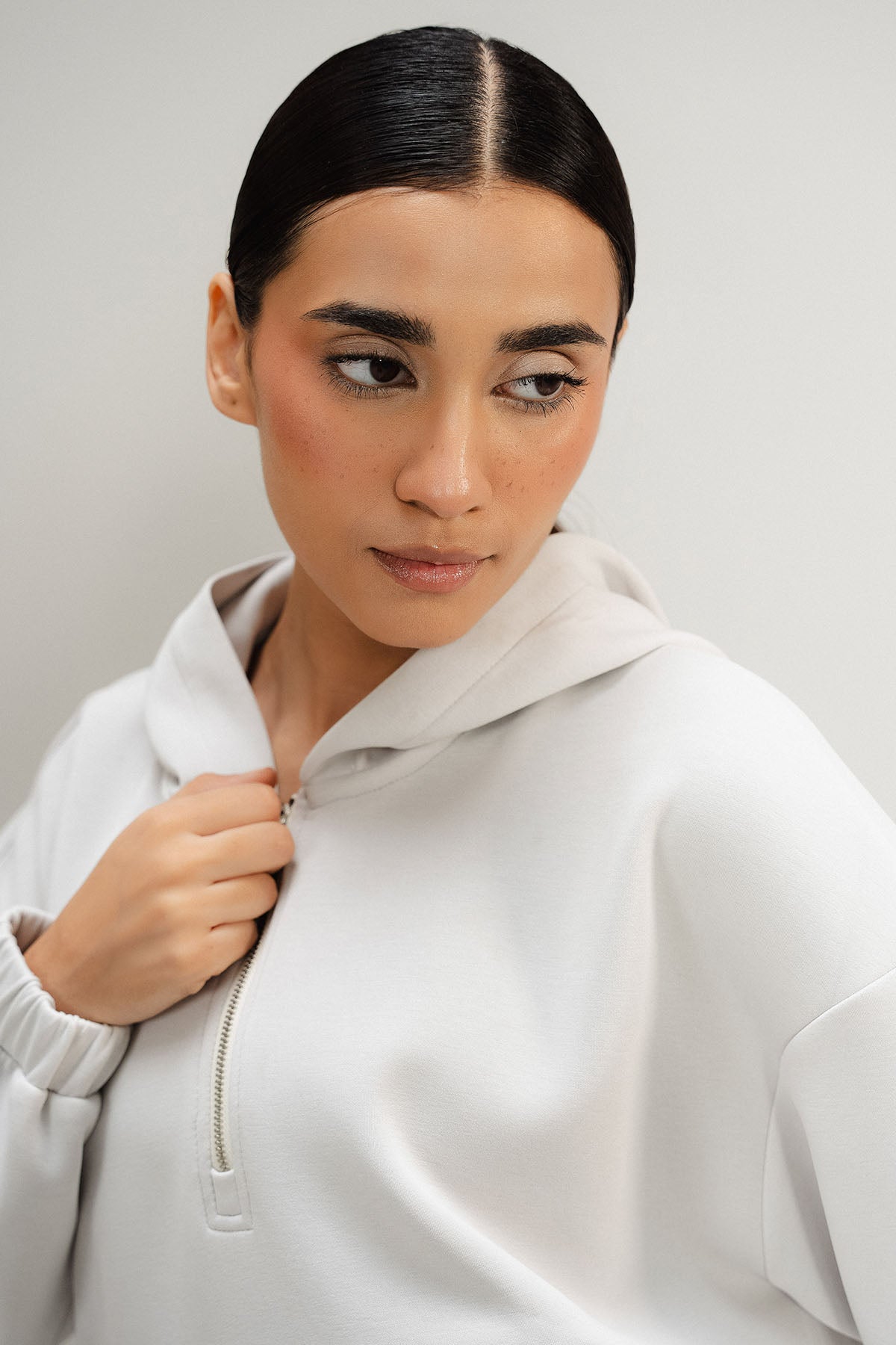 HALF ZIP PULLOVER HOODIE CLOUDLUX