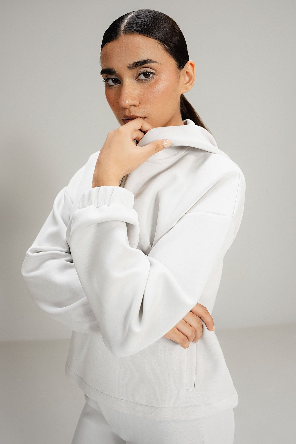 HALF ZIP PULLOVER HOODIE CLOUDLUX