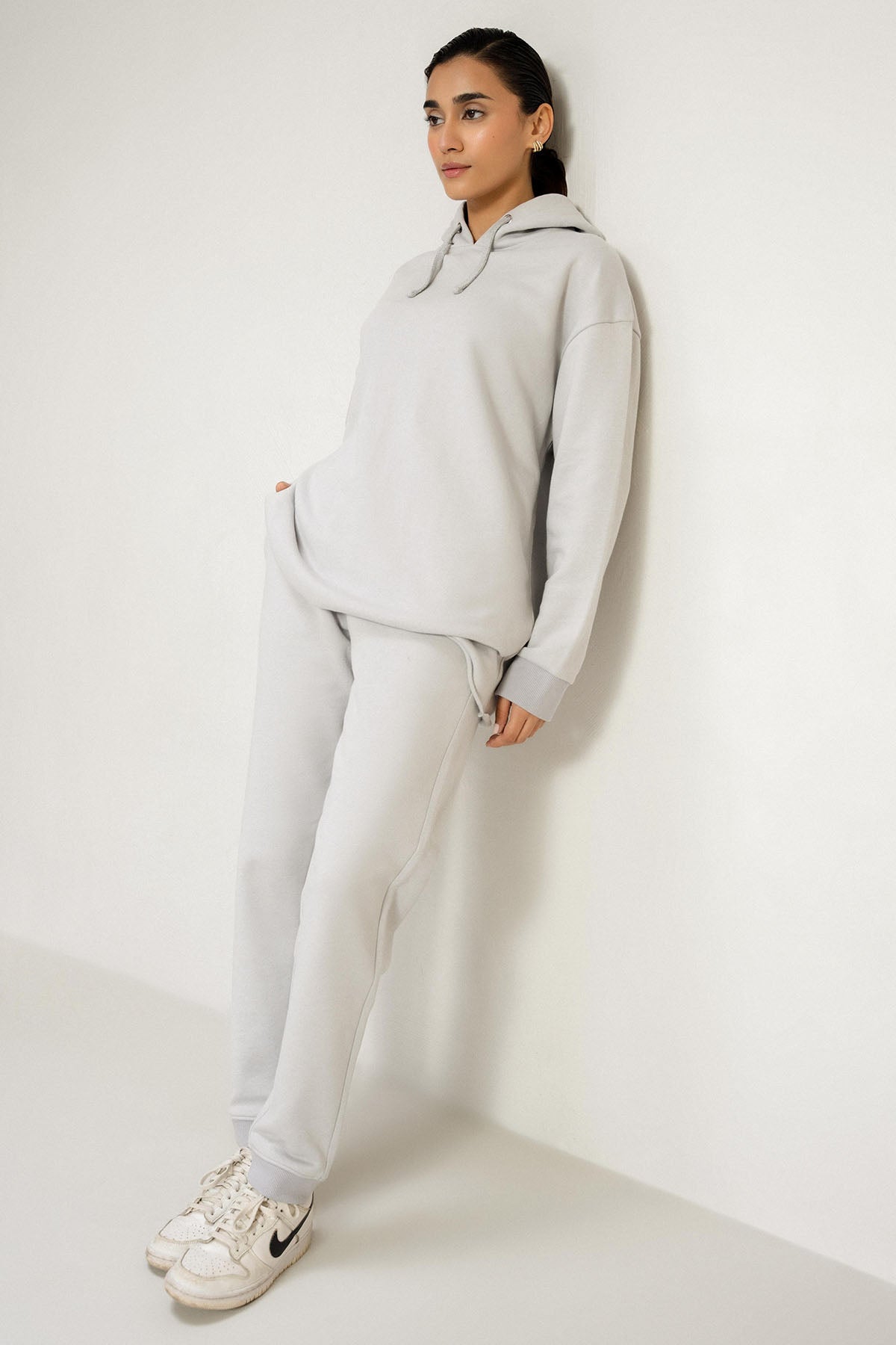 OVERSIZED LONG HOODIE - PIMA FLEECE
