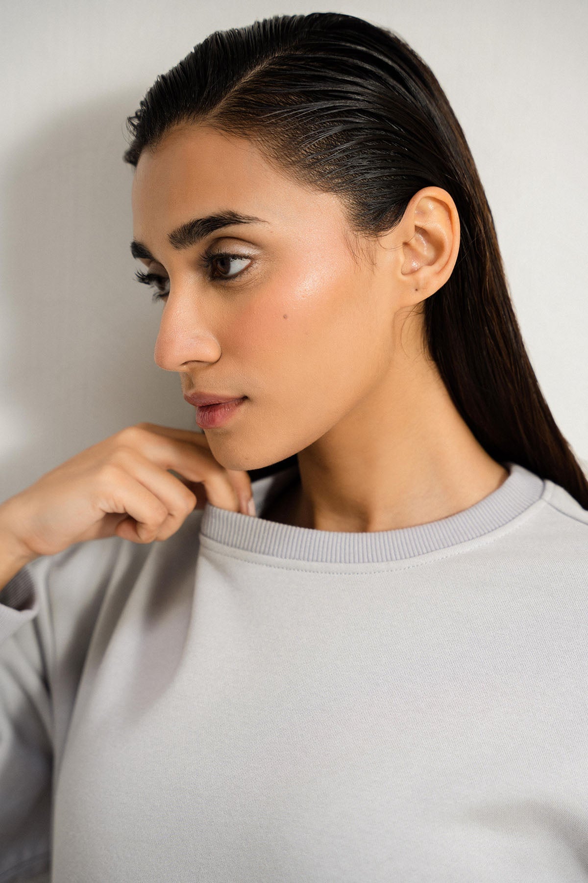 DROP SHOULDER SWEAT - PIMA FLEECE