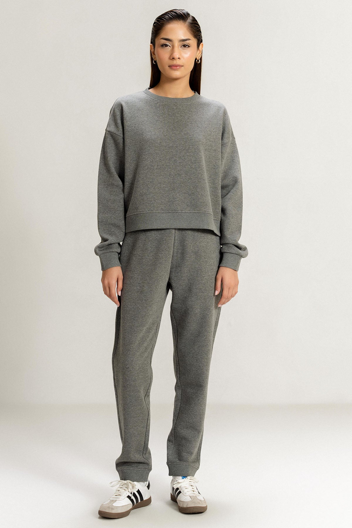 DROP SHOULDER SWEAT - PIMA FLEECE