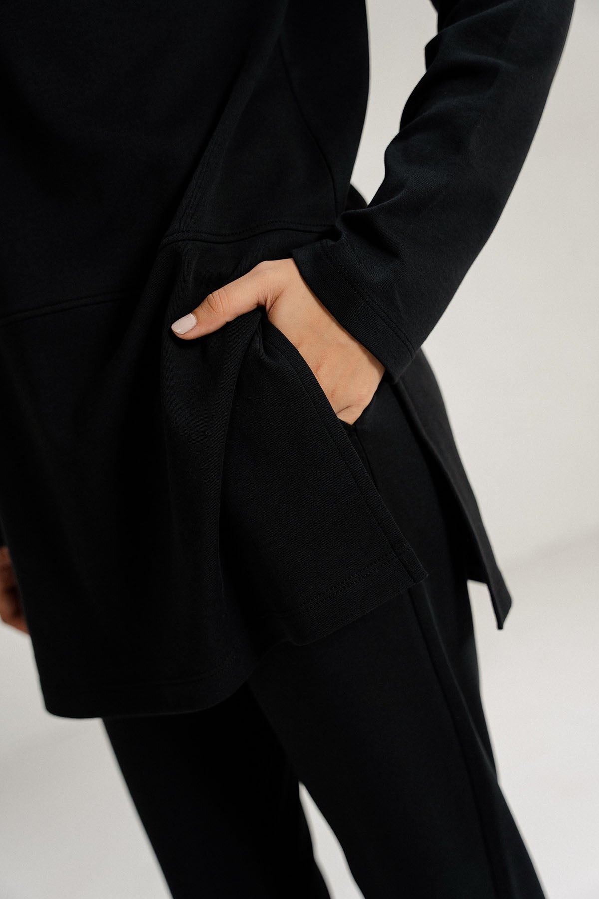 COWL NECK SWEATSHIRT