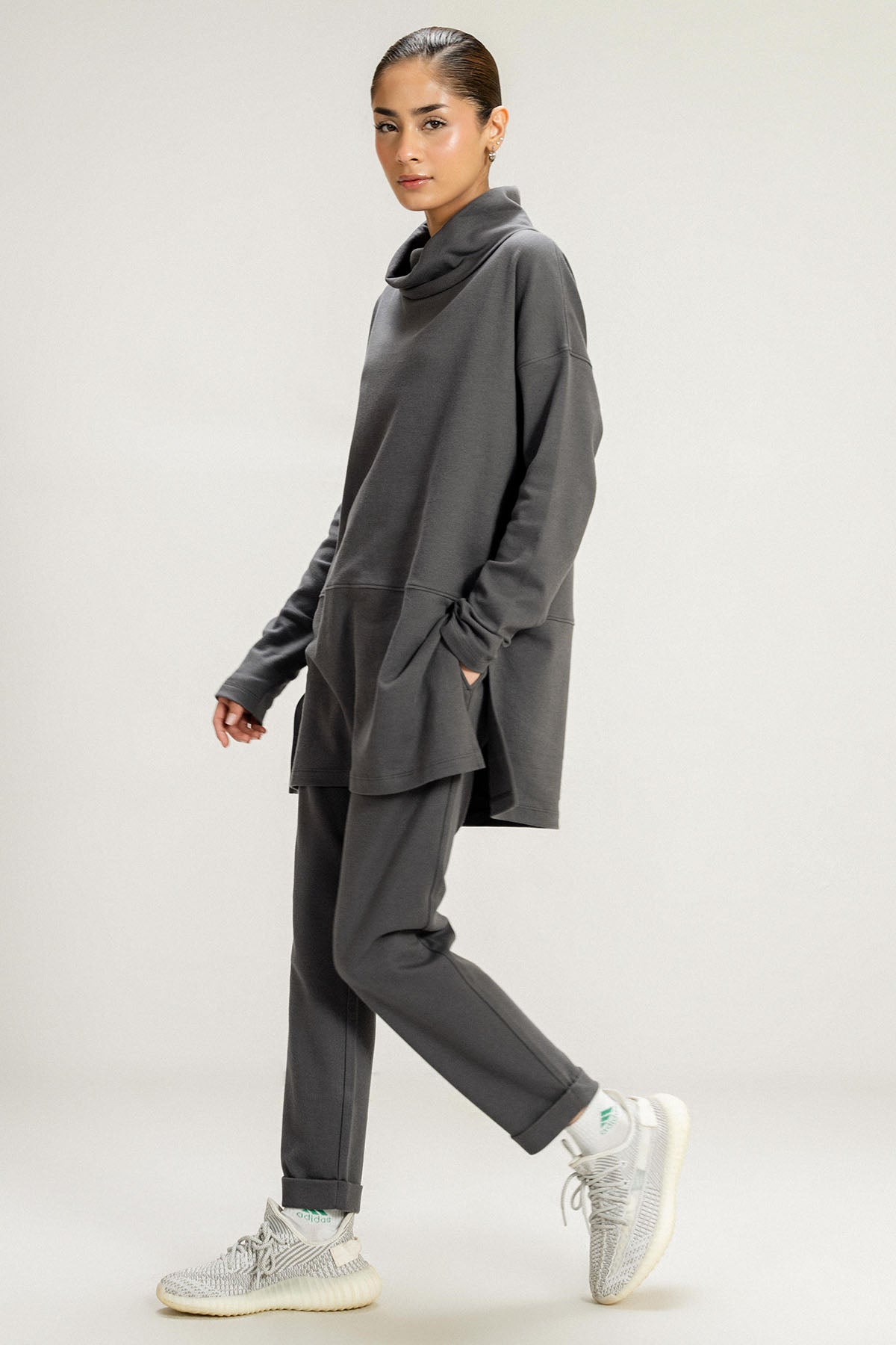 COWL NECK SWEATSHIRT