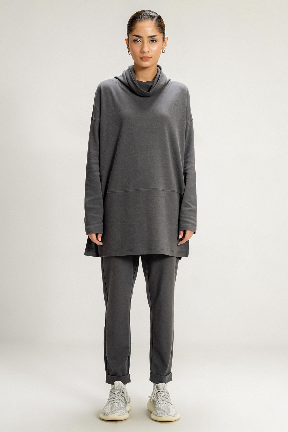 COWL NECK SWEATSHIRT