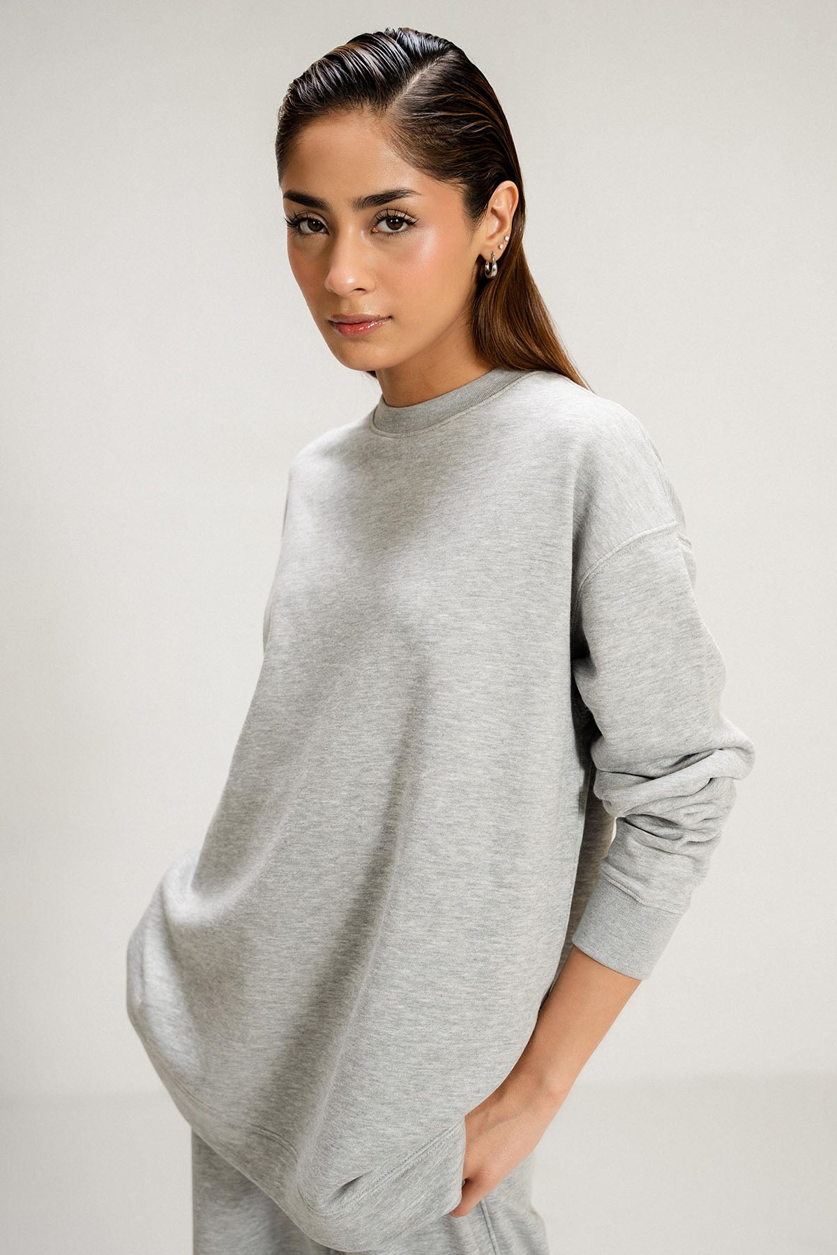 LONG SWEATSHIRT - PIMA TERRY
