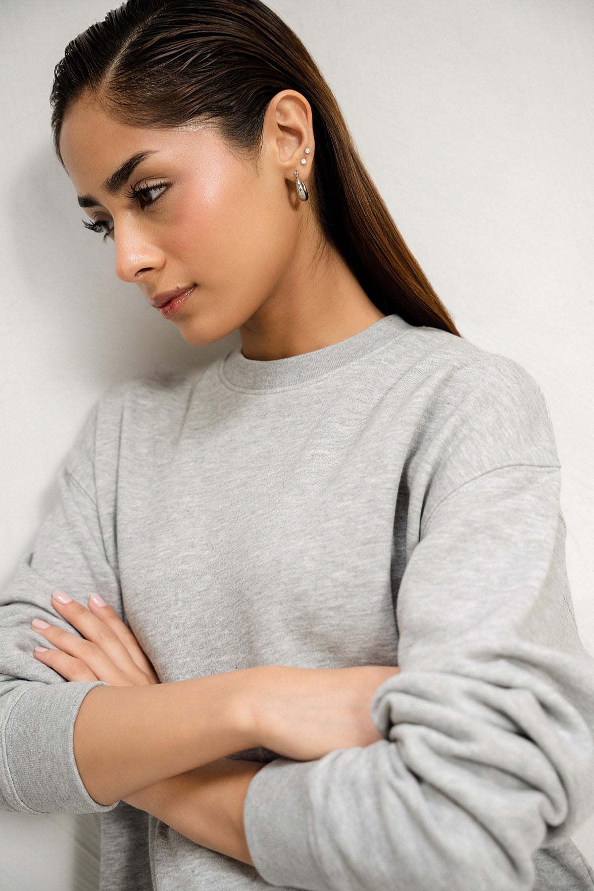 LONG SWEATSHIRT - PIMA TERRY