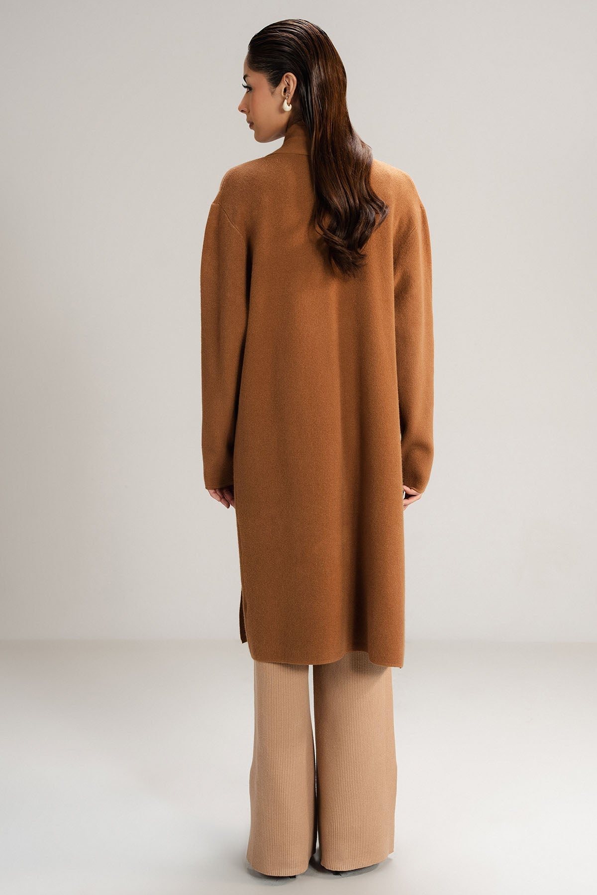 TAN CARDIGAN - KNIT WEAR
