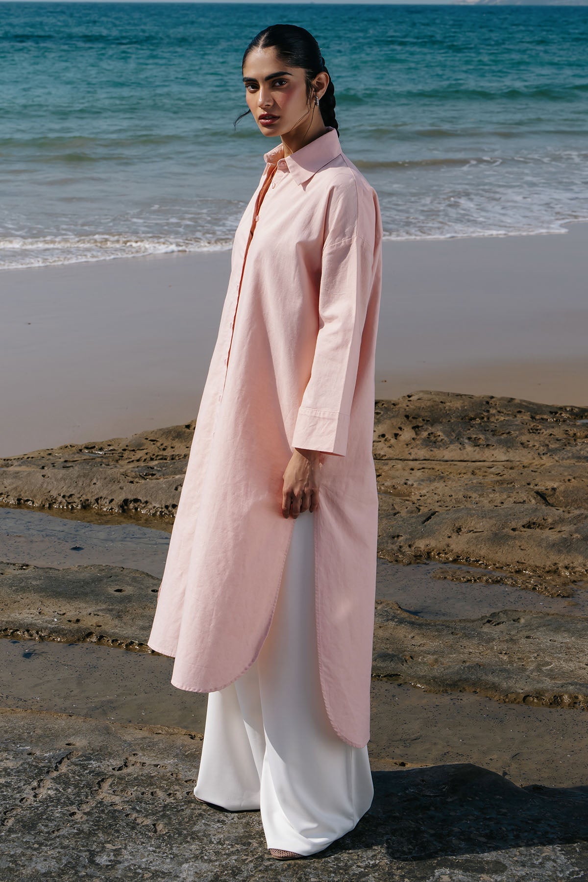 LINEN SHIRT DRESS