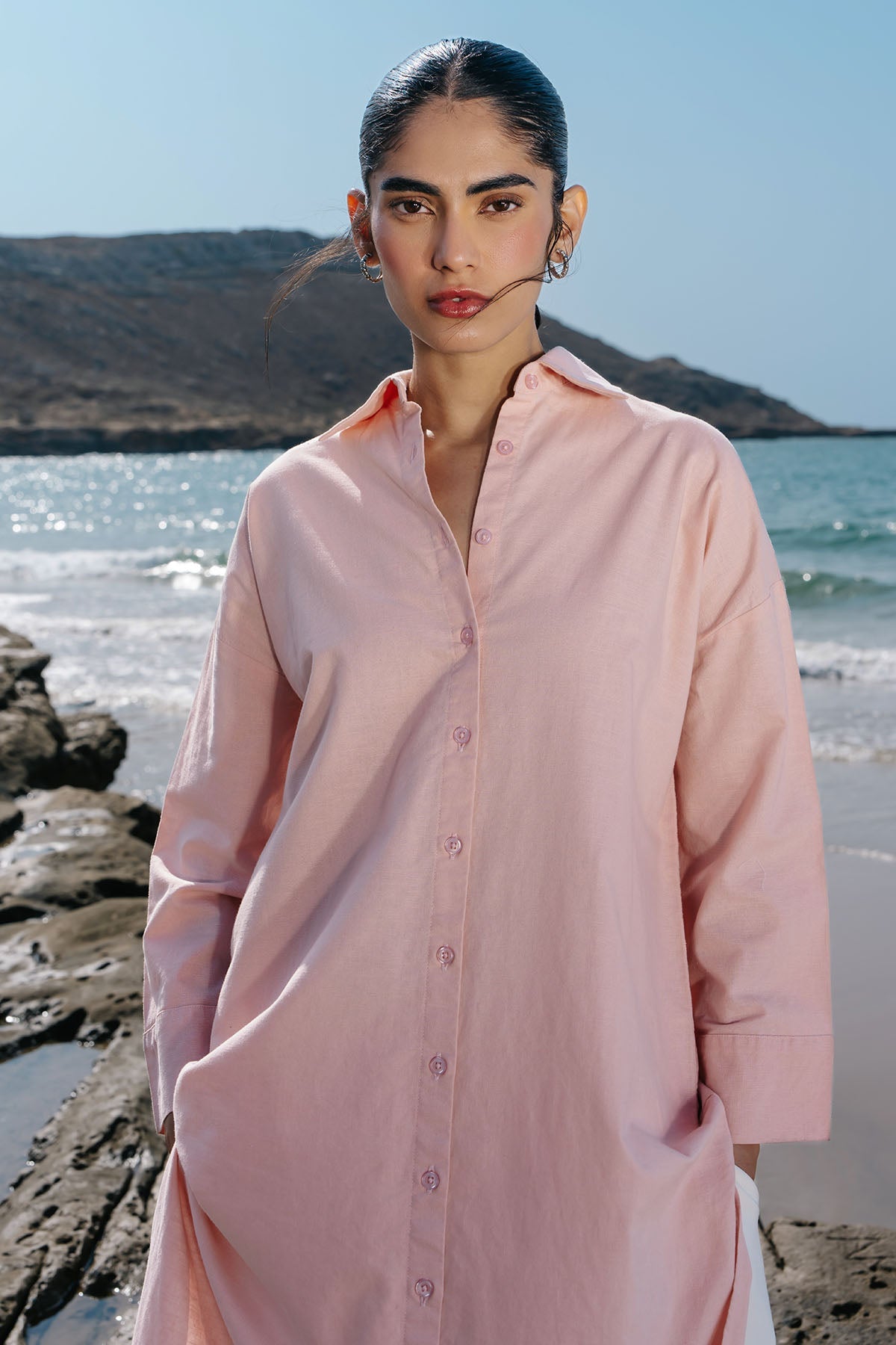 LINEN SHIRT DRESS