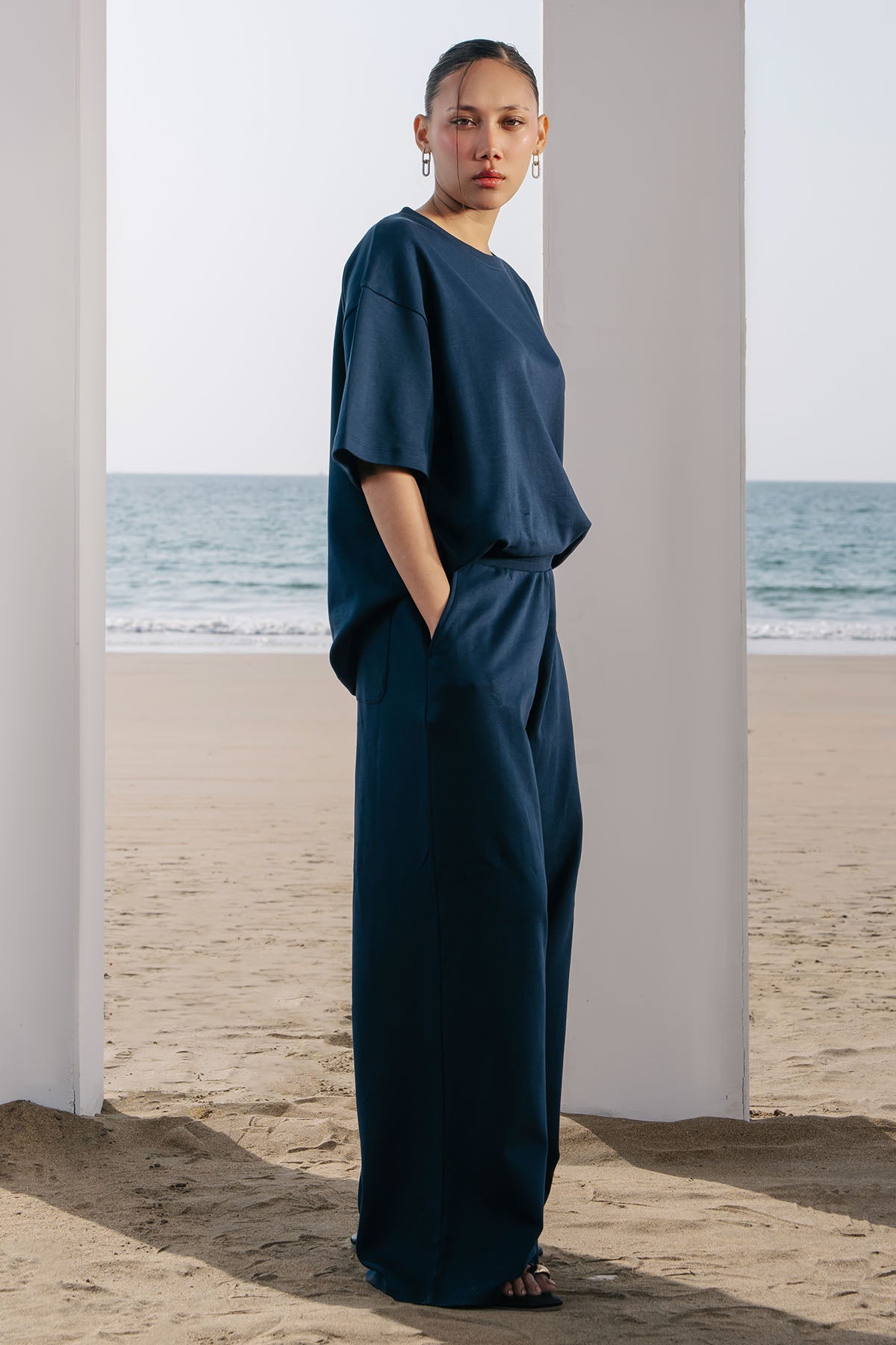 MOVE WIDE TROUSERS-DOUBLE KNIT LIGHT