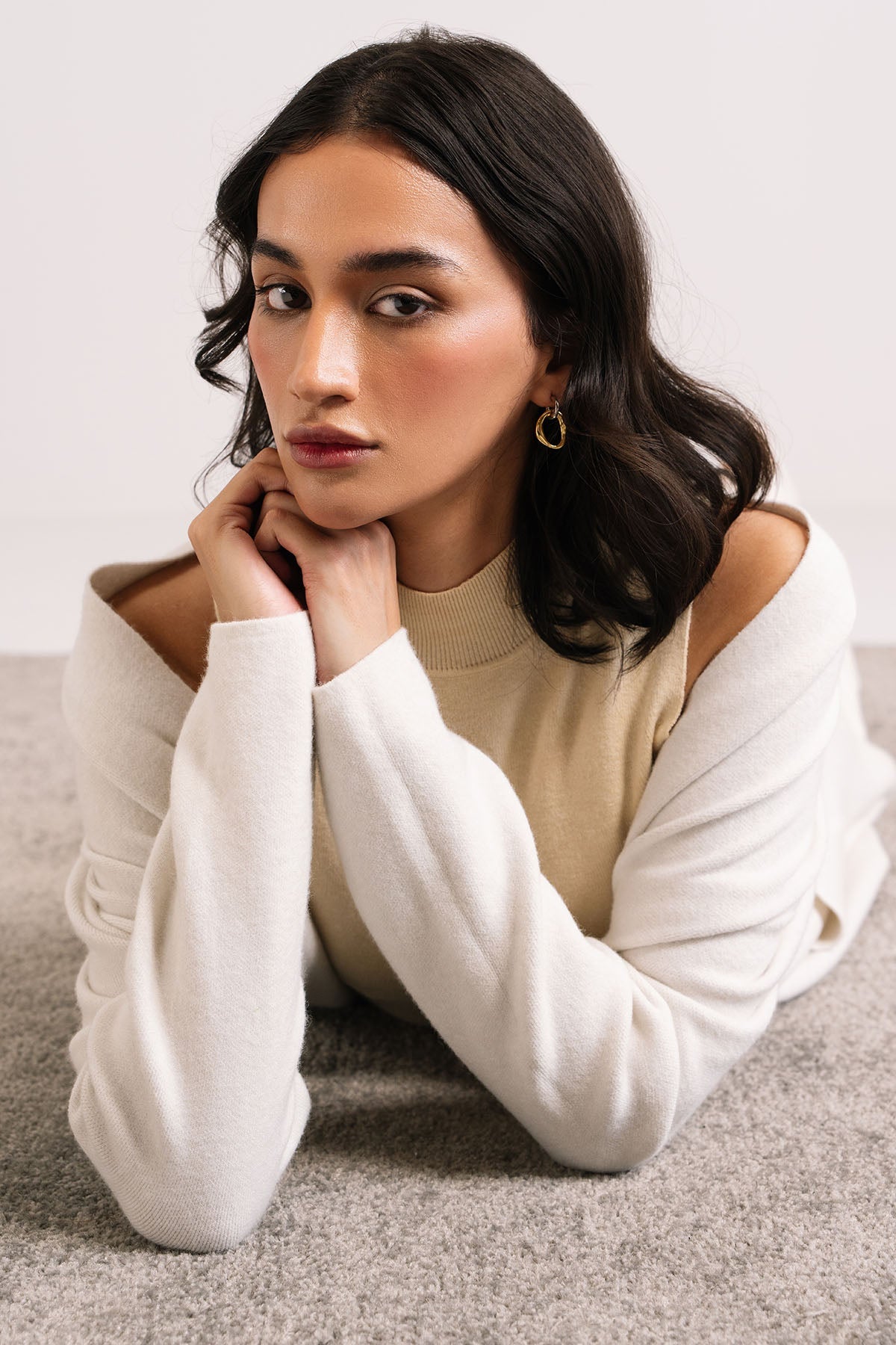POWDER WHITE CARDIGAN - KNIT WEAR