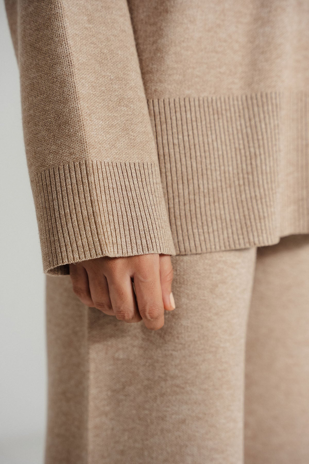 CAMEL CO-ORD SET - KNIT WEAR