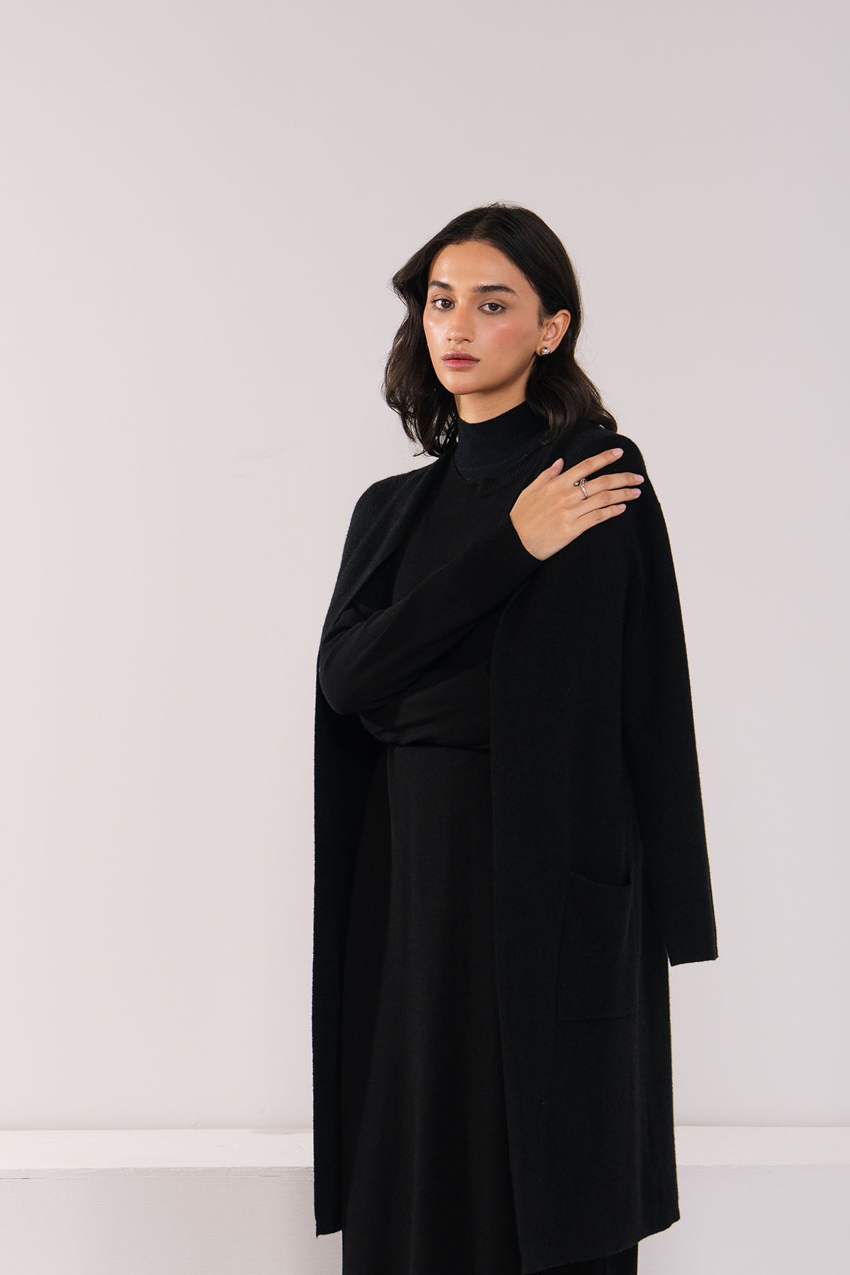 BLACK CARDIGAN - KNIT WEAR