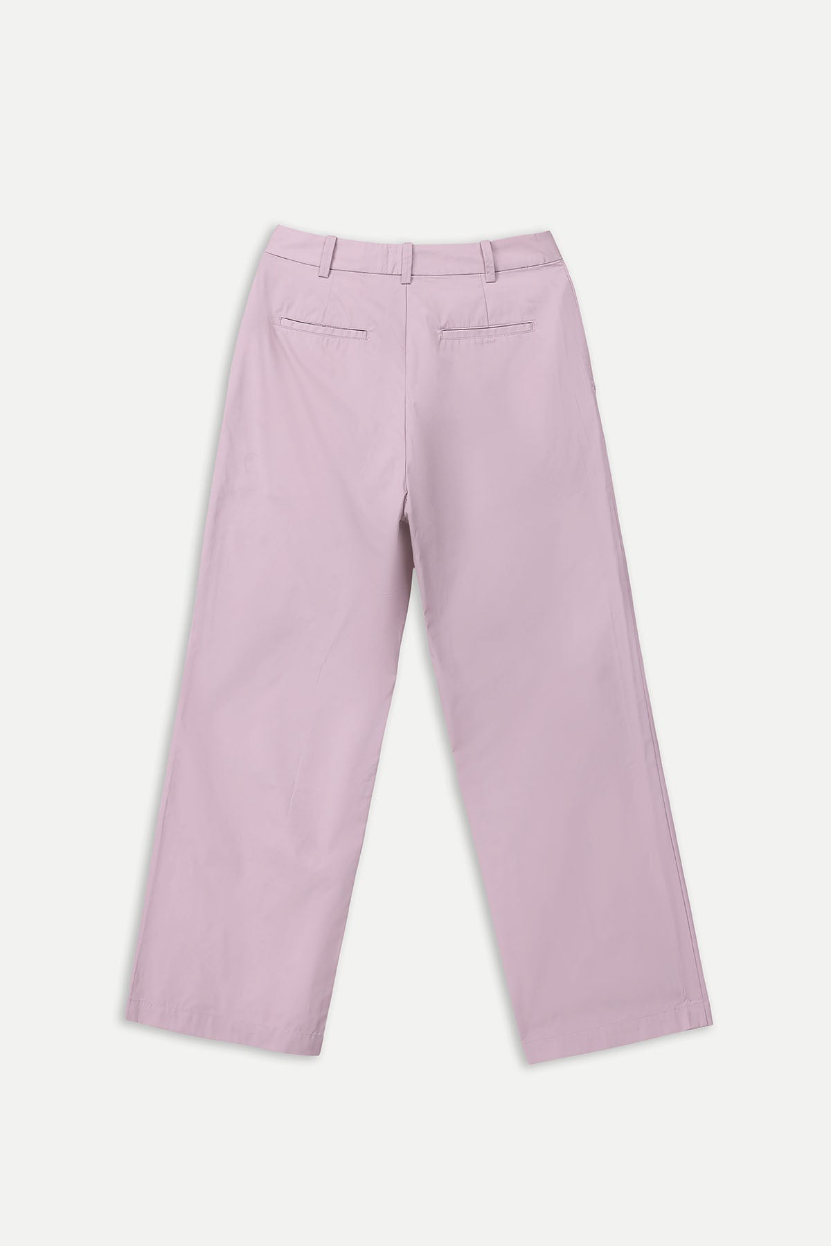 WIDE-LEG TWILL TROUSERS