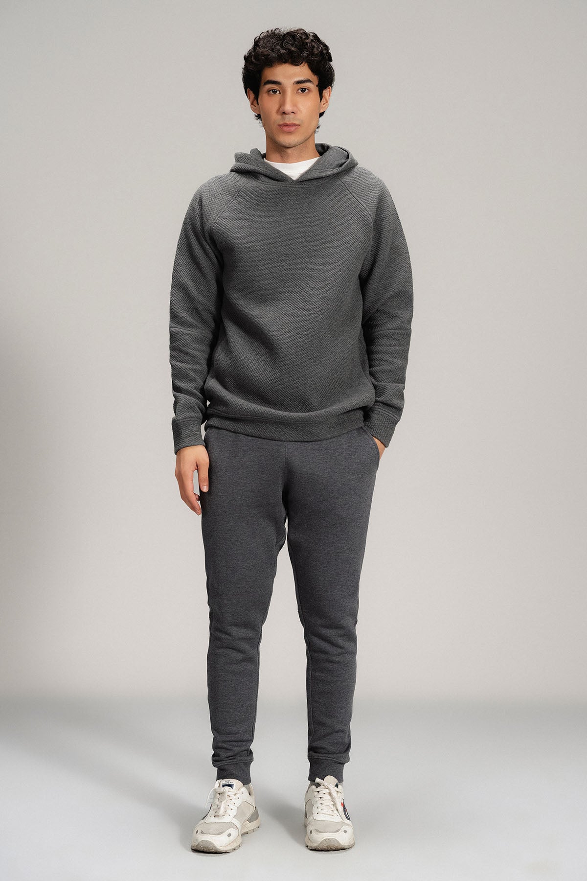 TEXTURED HOODIE