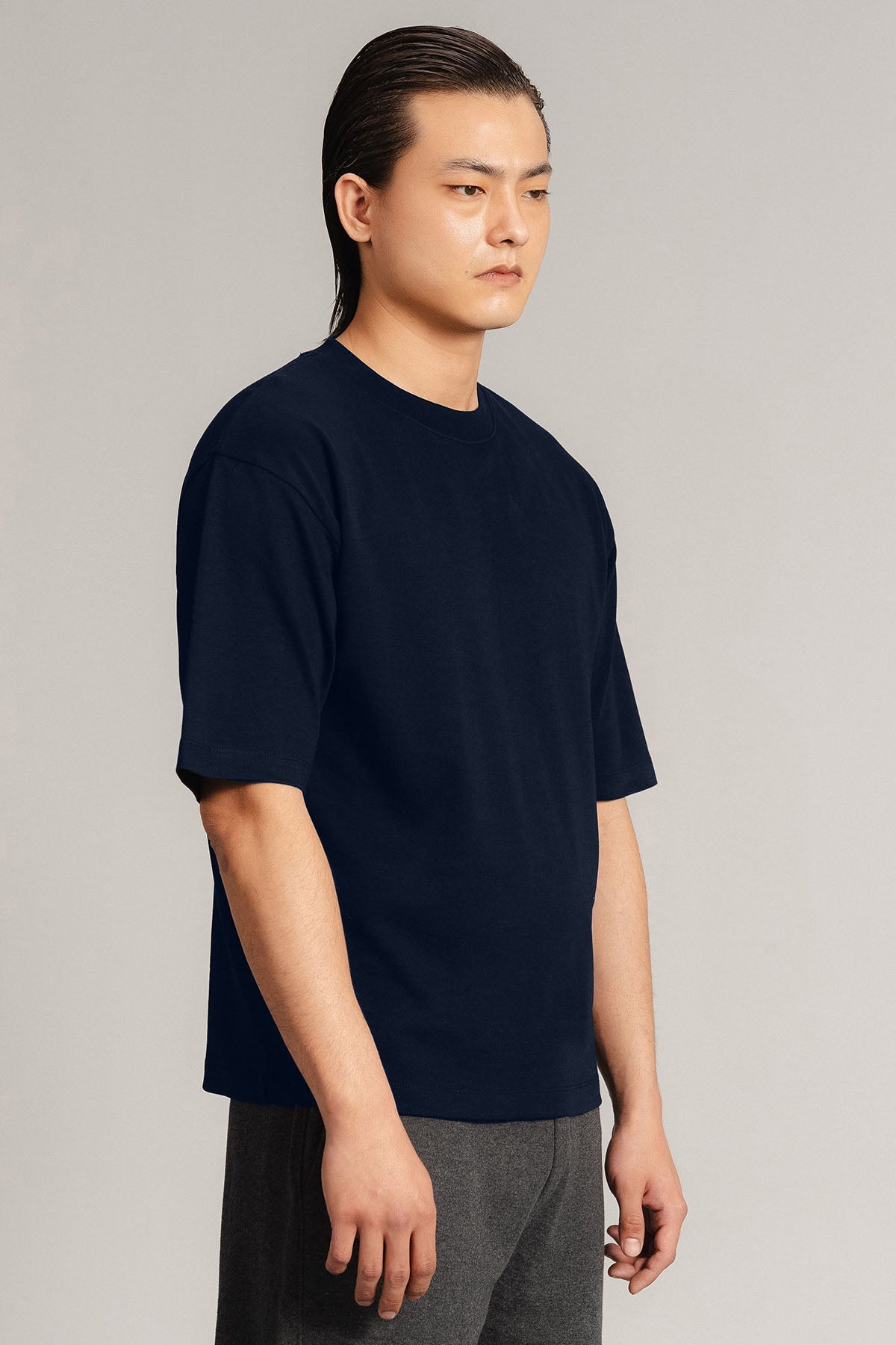 MEN OVERSIZED-DOUBLE KNIT T-SHIRT