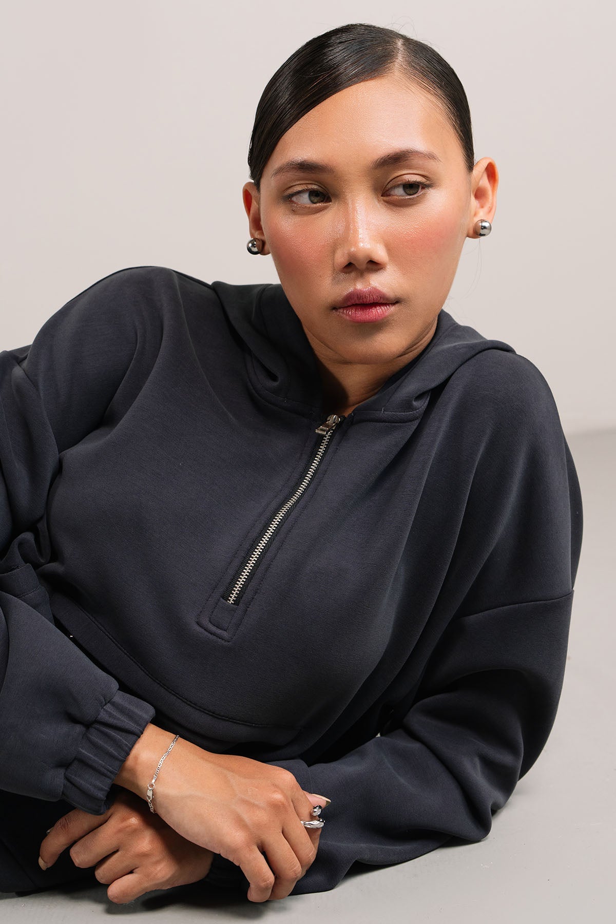 HALF ZIP PULLOVER HOODIE CLOUDLUX