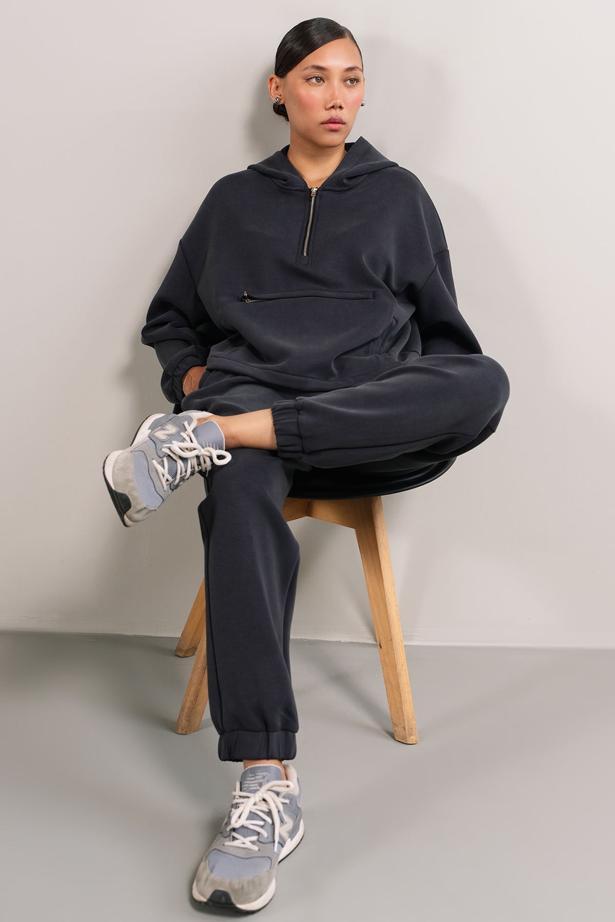 HALF ZIP PULLOVER HOODIE CLOUDLUX