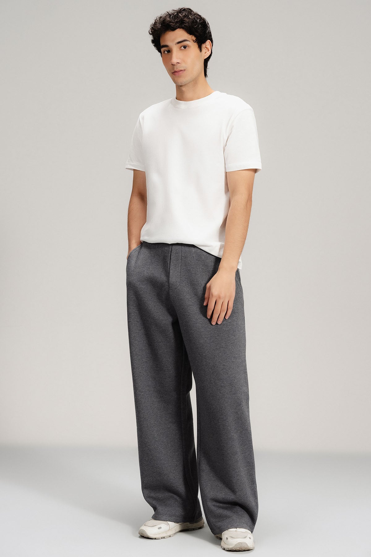 WIDE LEG PANT- PIMA FLEECE