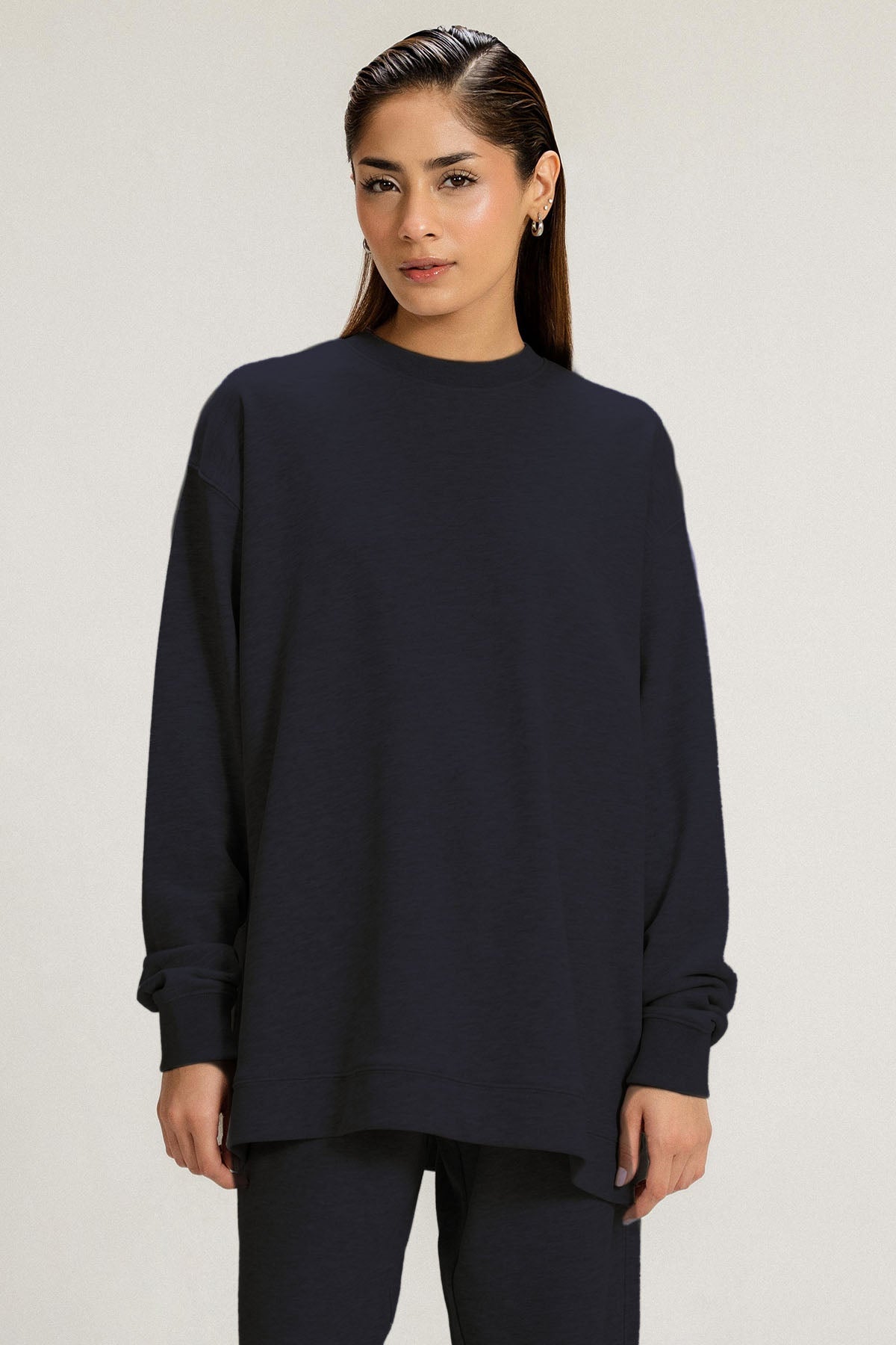 LONG SWEATSHIRT - PIMA TERRY