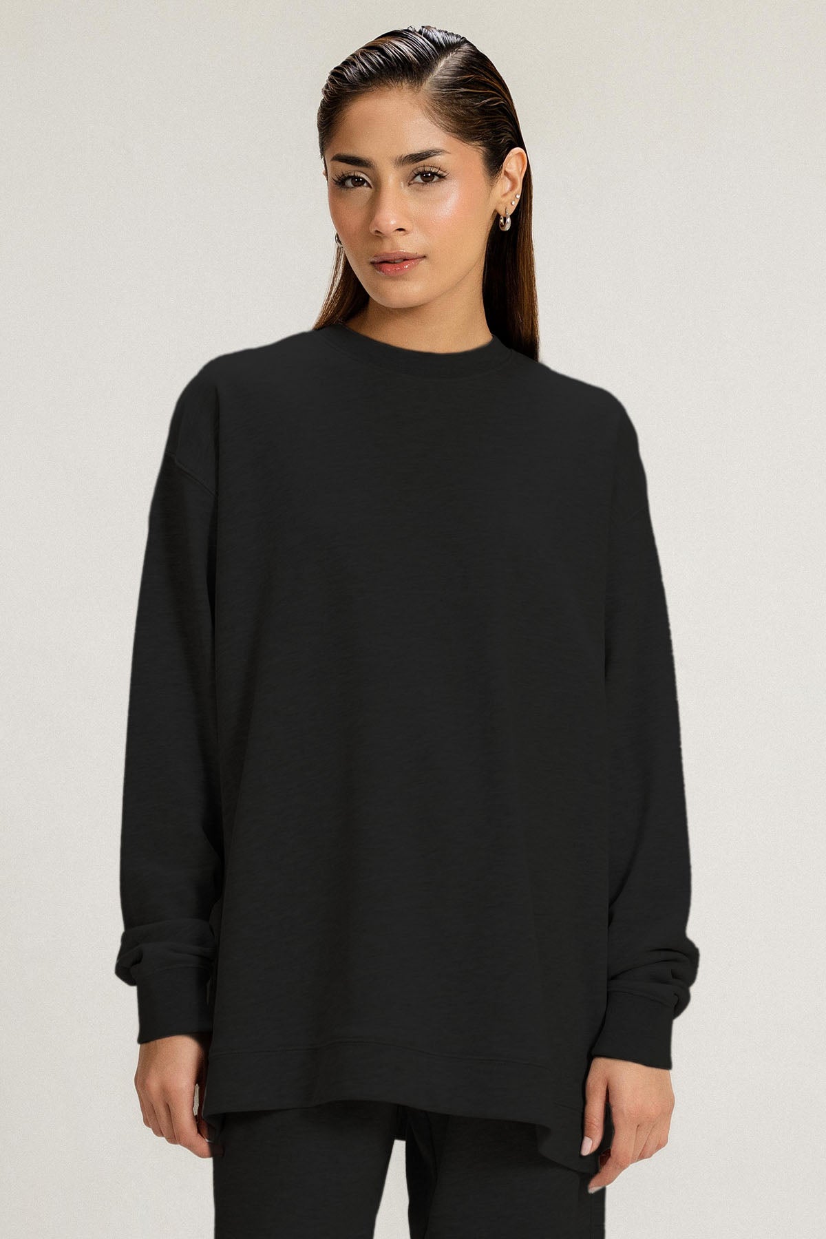 LONG SWEATSHIRT - PIMA TERRY