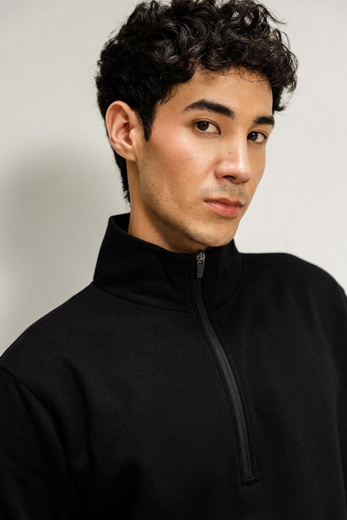 HALF ZIP SWEATSHIRT - PIMA FLEECE