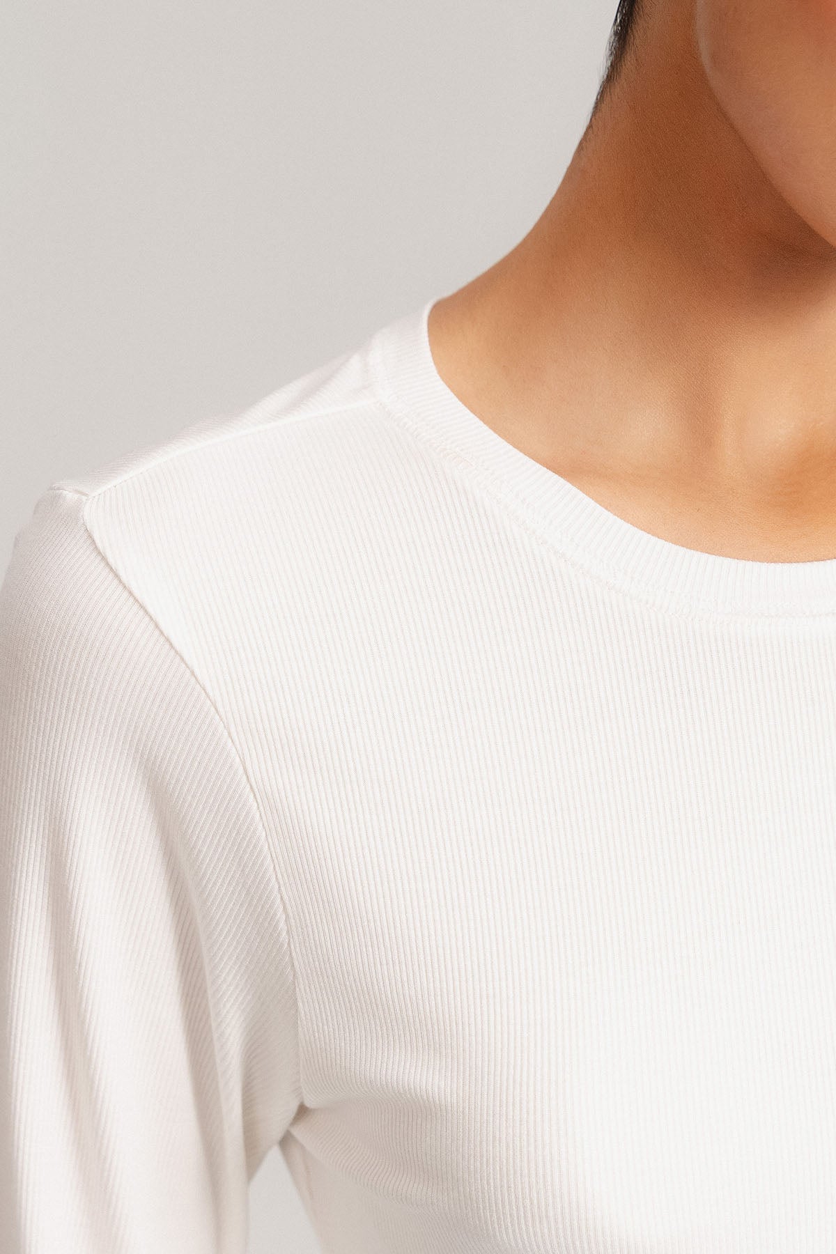 LONG SLEEVE RIBBED T-SHIRT