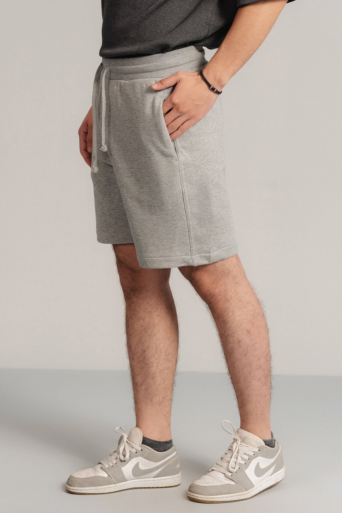 CASUAL DRAWSTRING TERRY SHORTS