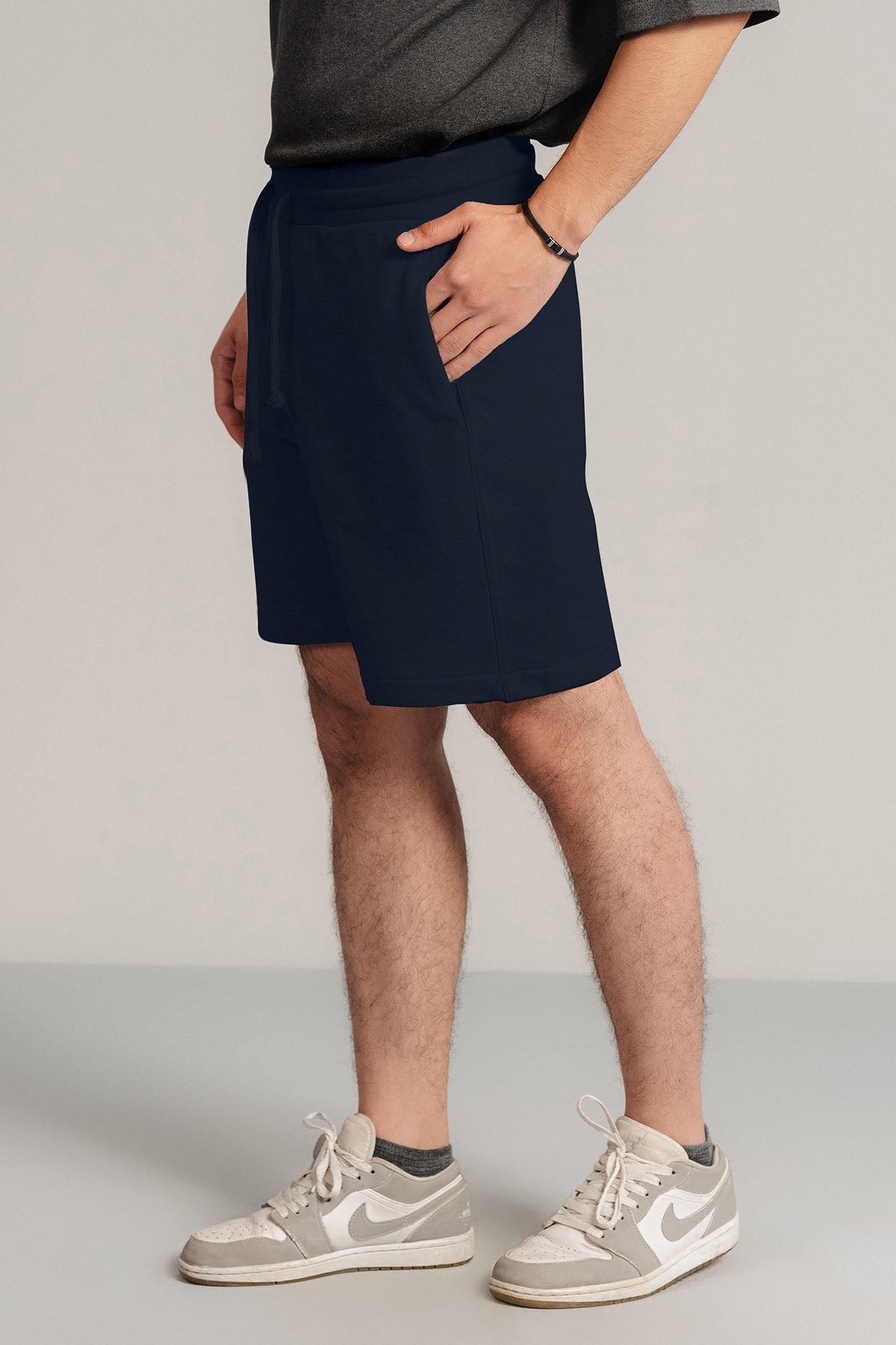 CASUAL DRAWSTRING TERRY SHORTS