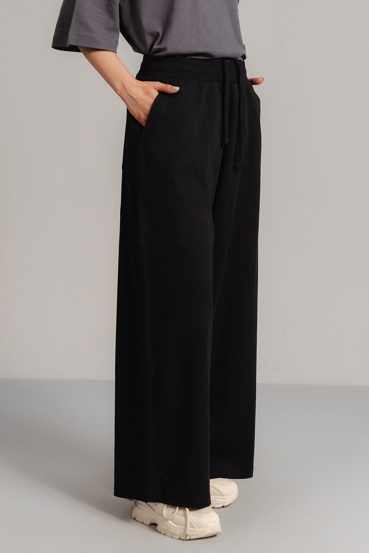 MOVE WIDE TROUSERS-DOUBLE KNIT LIGHT