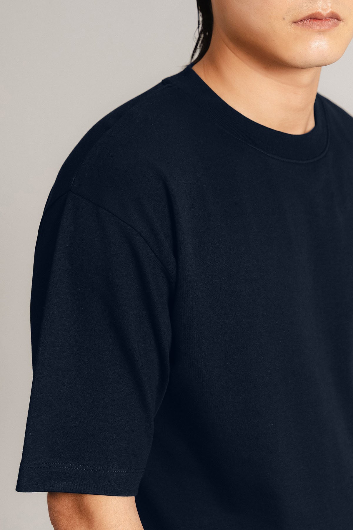 MEN OVERSIZED-DOUBLE KNIT T-SHIRT
