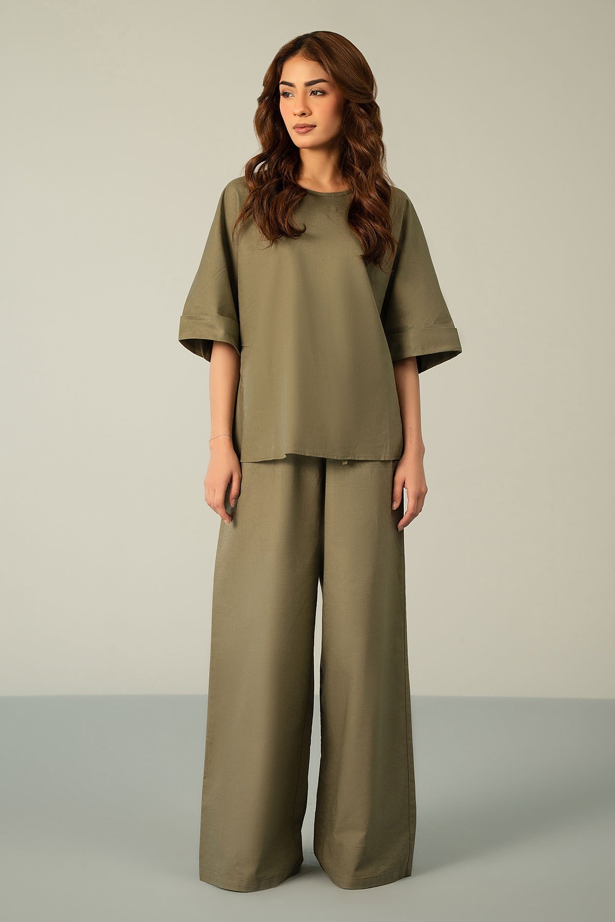 DRAW STRING LINEN TROUSERS