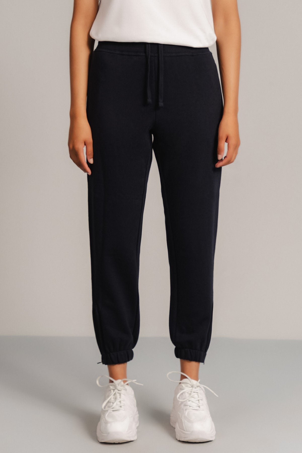 CROPPED WORKOUT PANTS-FRENCH TERRY