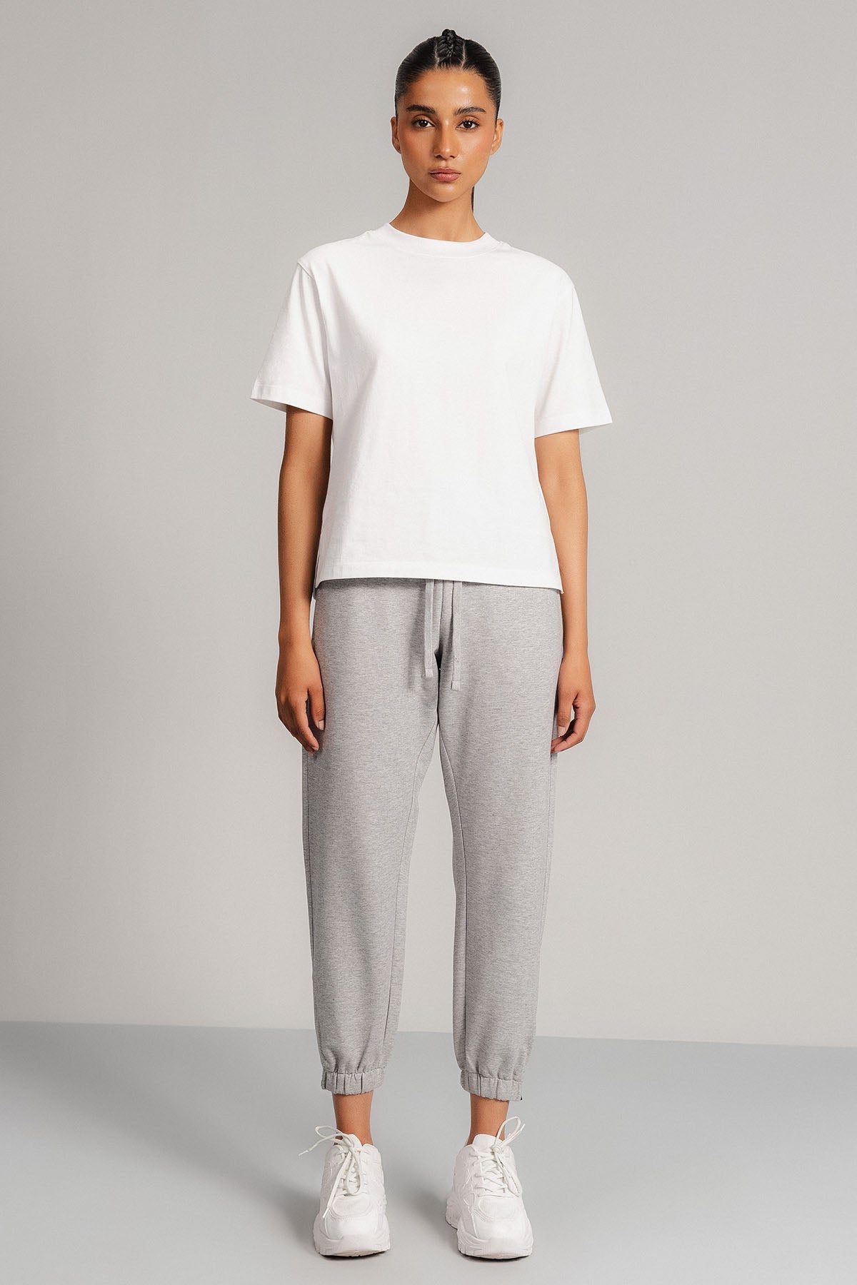 CROPPED WORKOUT PANTS-FRENCH TERRY