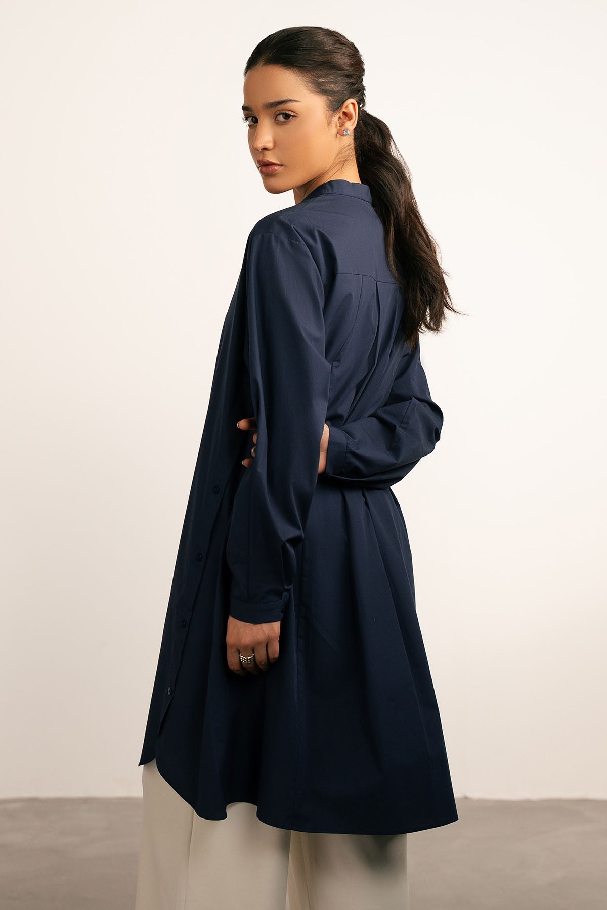 BUTTON DOWN LONG TUNIC