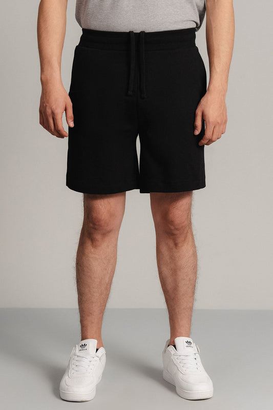 CASUAL DRAWSTRING INTERLOCK SHORTS
