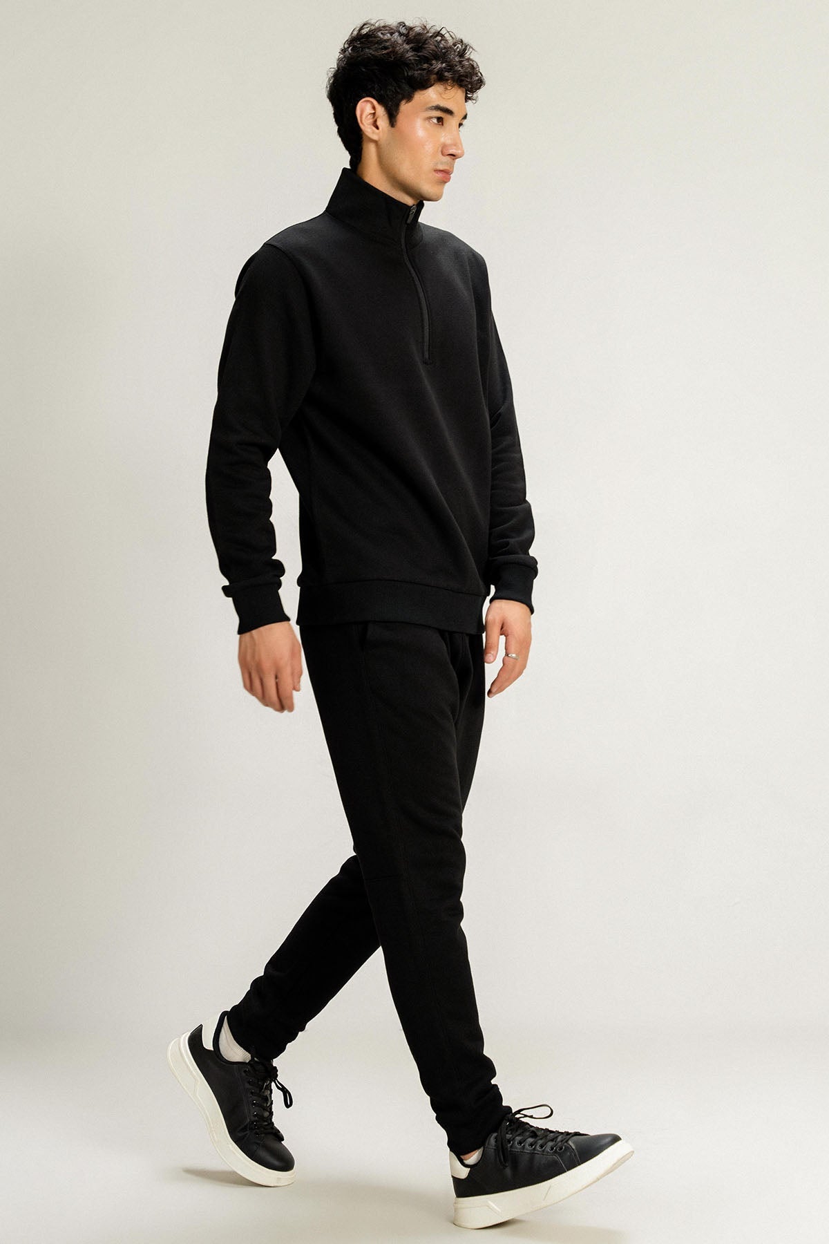 HALF ZIP SWEATSHIRT - PIMA FLEECE