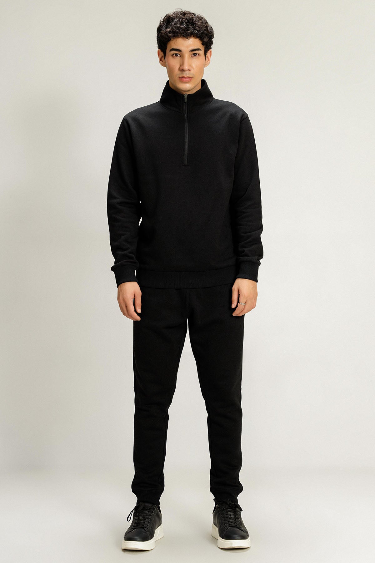 HALF ZIP SWEATSHIRT - PIMA FLEECE