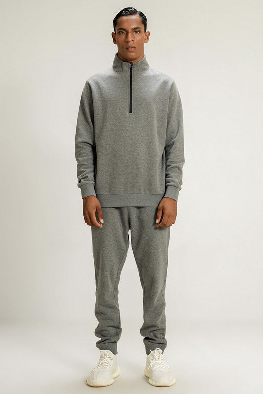HALF ZIP SWEATSHIRT - PIMA FLEECE