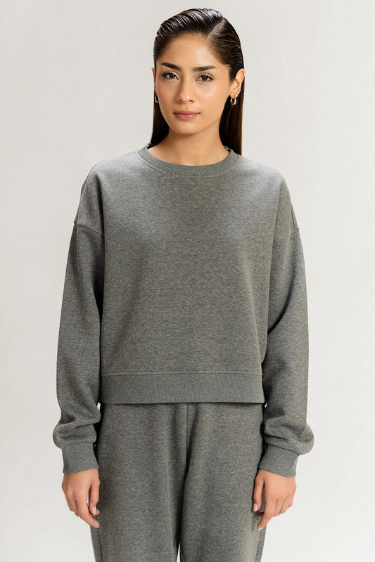 DROP SHOULDER SWEAT - PIMA FLEECE