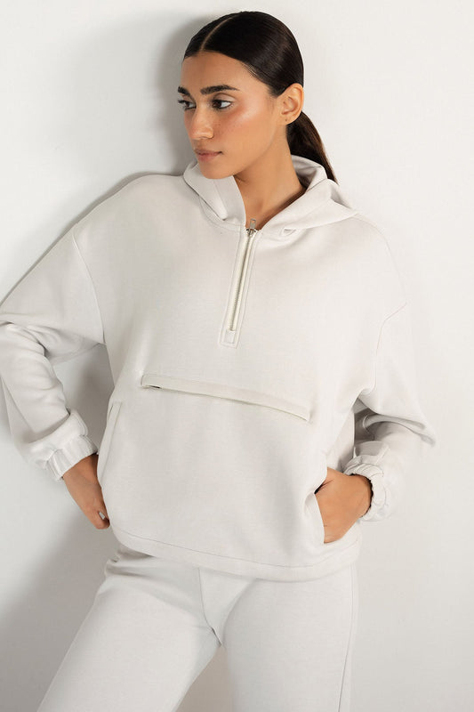 HALF ZIP PULLOVER HOODIE CLOUDLUX