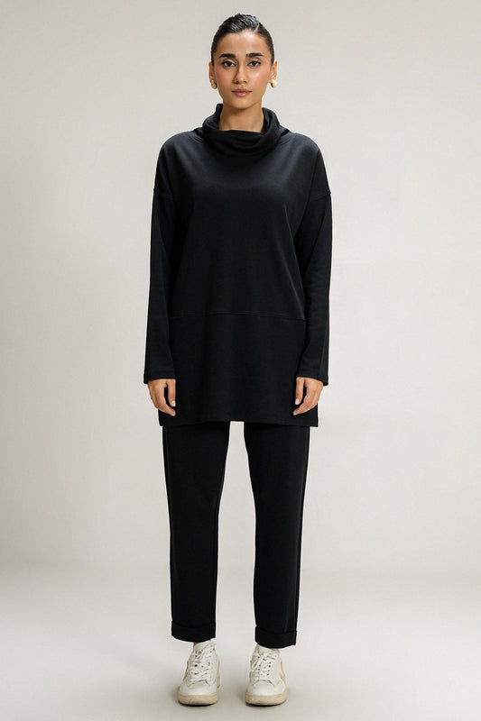 COWL NECK SWEATSHIRT