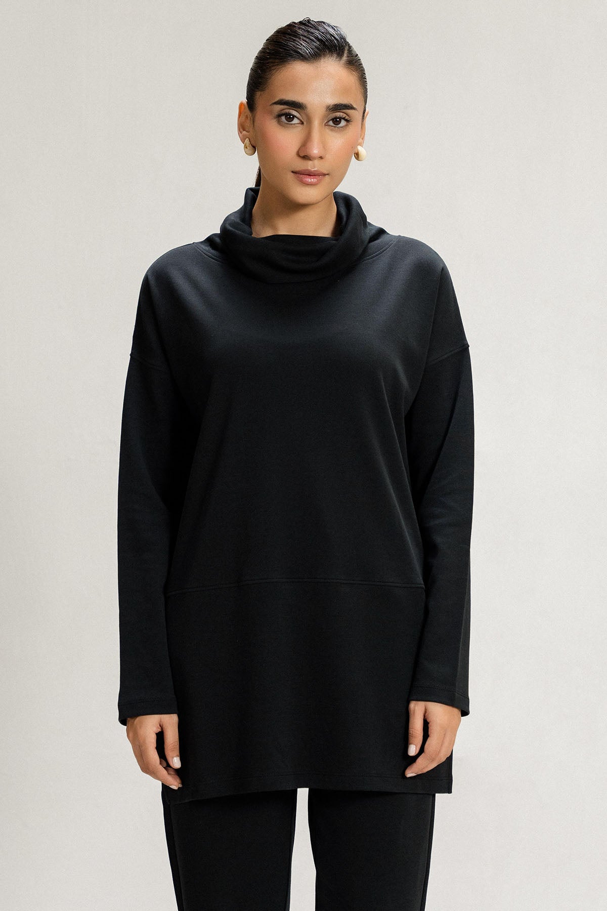 COWL NECK SWEATSHIRT