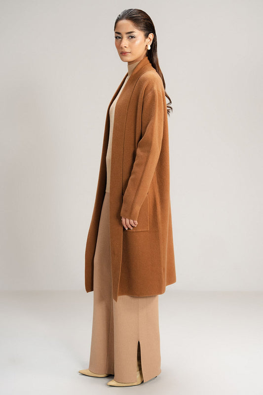TAN CARDIGAN - KNIT WEAR